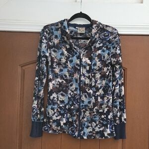 Papike Floral Zip-Up Lightweight Hoodie Floral size XS